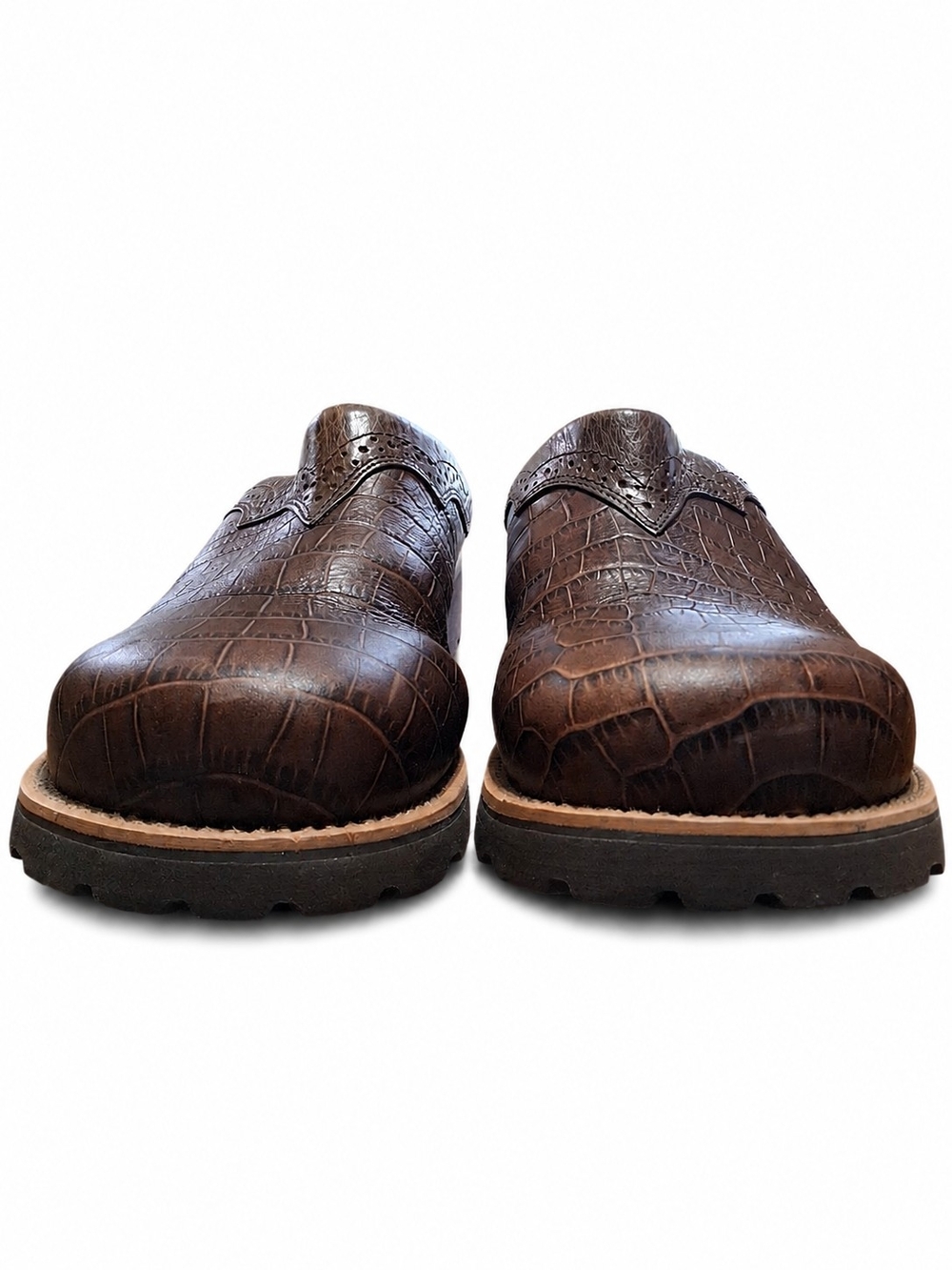 Twisted X Barn Burner Mule Clogs Women's Size 8 Brown Alligator Embossed Leather - Picture 5 of 15